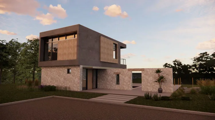 Full Rendering for House Plan #152005