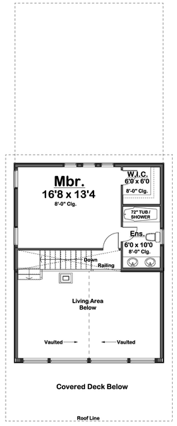 Second Floor Plan for House Plan #203045