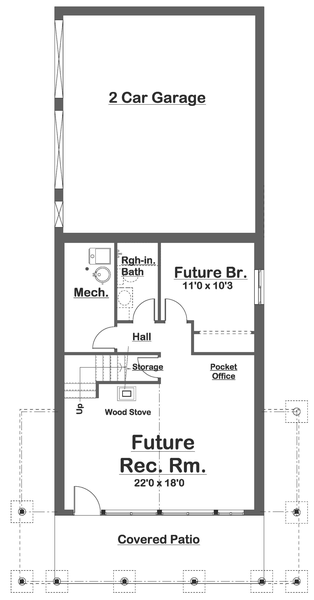 Basement Plan for House Plan #203045