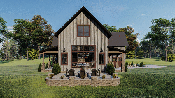 Left Elevation for House Plan #701733