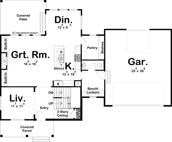 Main Floor Plan for House Plan #708122