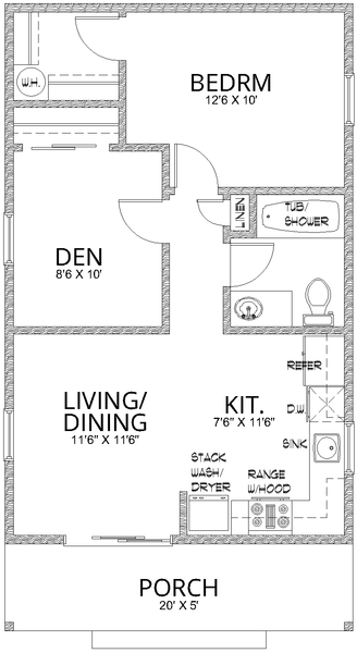 Main Floor Plan for House Plan #800260