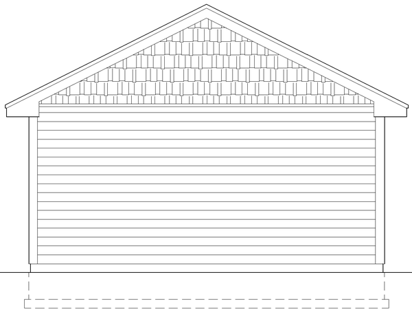 Rear Elevation for House Plan #800260
