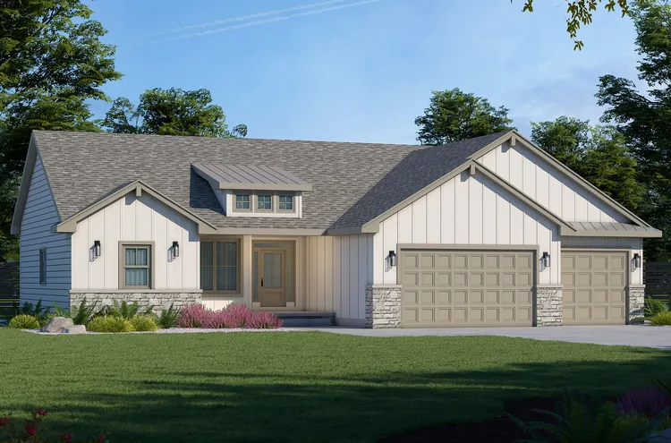 Full Rendering for House Plan #156381