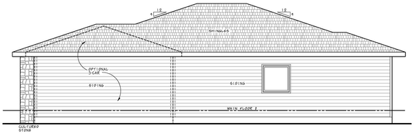 Right Elevation for House Plan #151741