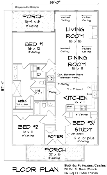 Main Floor Plan for House Plan #243651