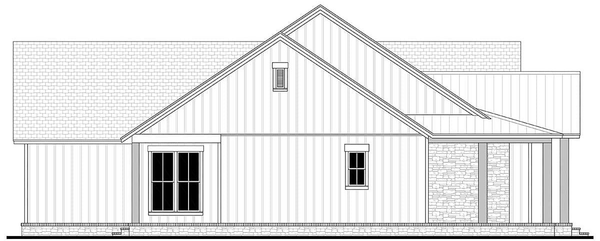 Left Elevation for House Plan #305912