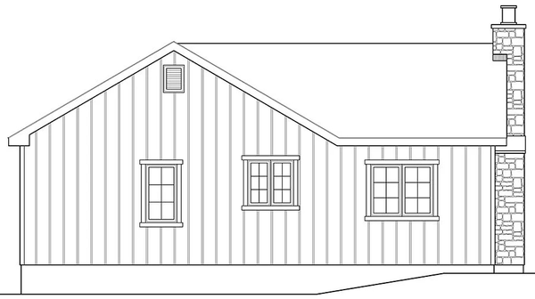 Left Elevation for House Plan #412890