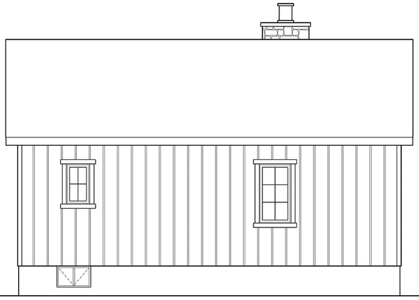 Rear Elevation for House Plan #412890