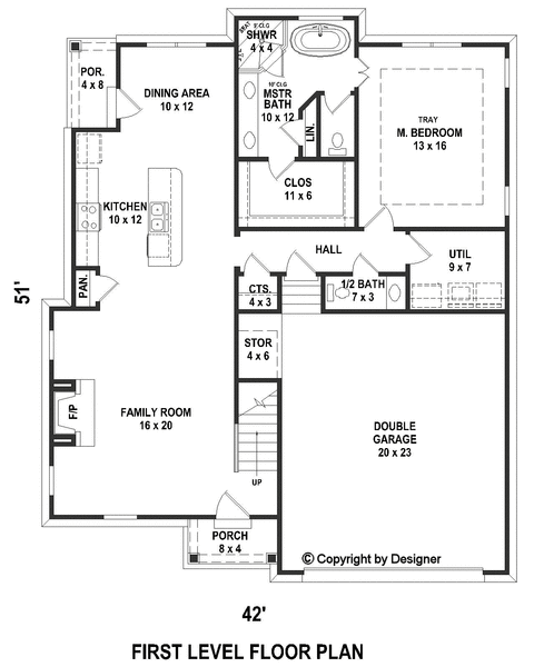 Main Floor Plan for House Plan #491381