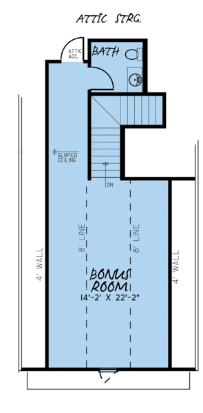 Attic Plan for House Plan #310571