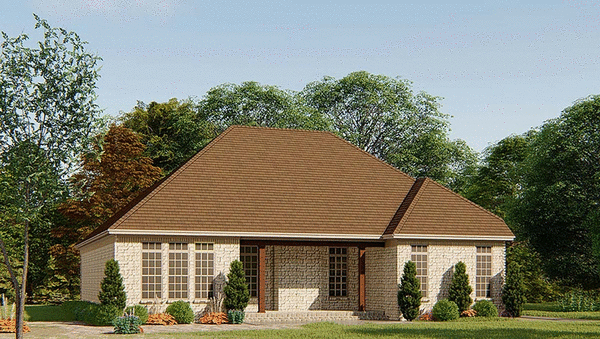 Rear Elevation for House Plan #310571