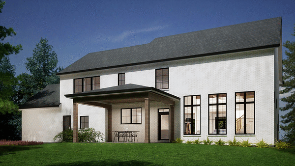 Rear Elevation for House Plan #539633