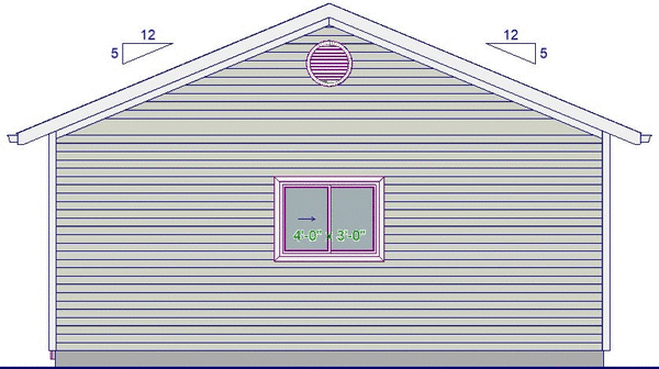 Right Elevation for House Plan #203048