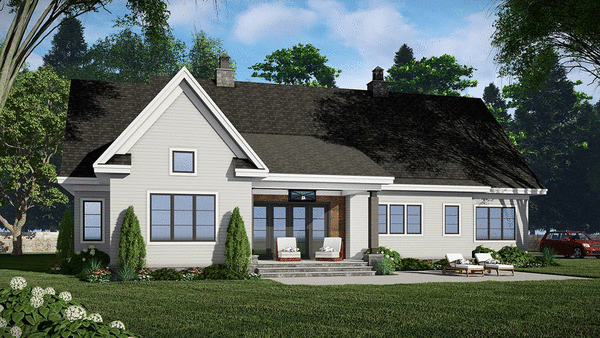 Rear Elevation for House Plan #287332