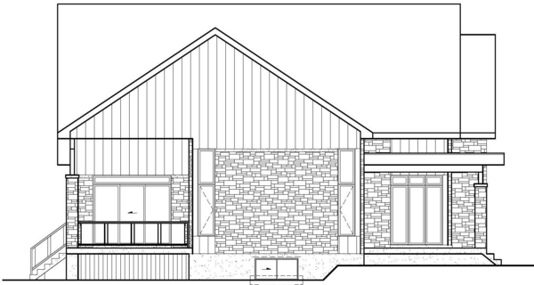 Left Elevation for House Plan #171981