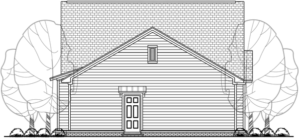 Rear Elevation for House Plan #300541