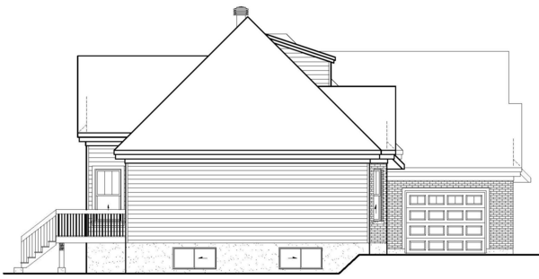 Left Elevation for House Plan #179241