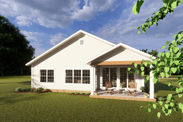Rear Elevation for House Plan #243841