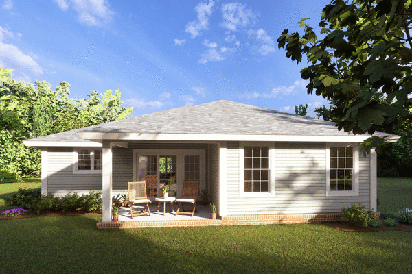 Rear Elevation for House Plan #247751