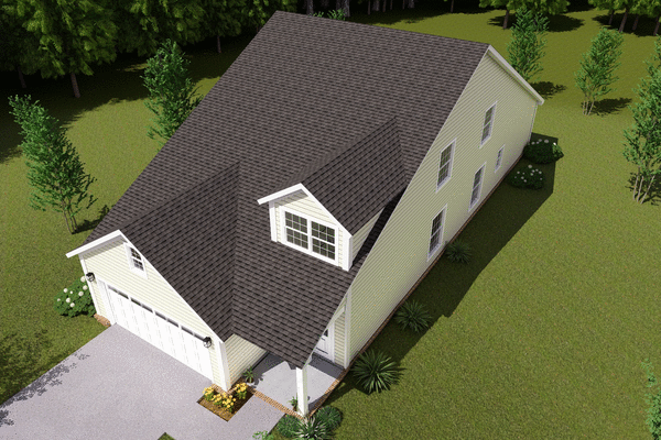 Left Elevation for House Plan #248412