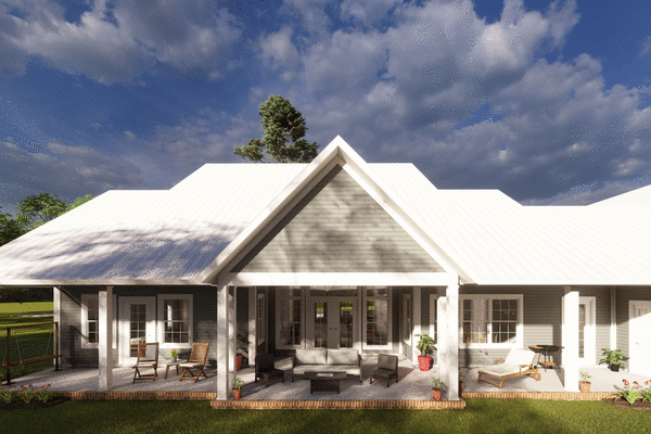 Rear Elevation for House Plan #248932