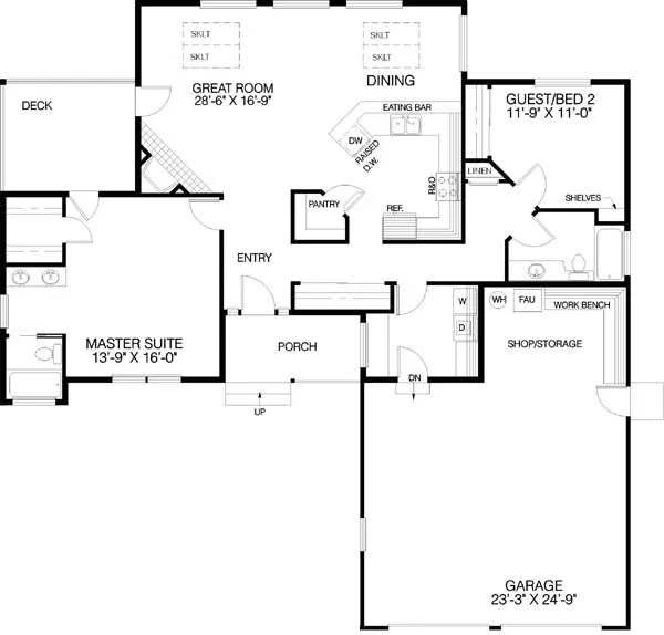 Main Floor Plan for House Plan #167133