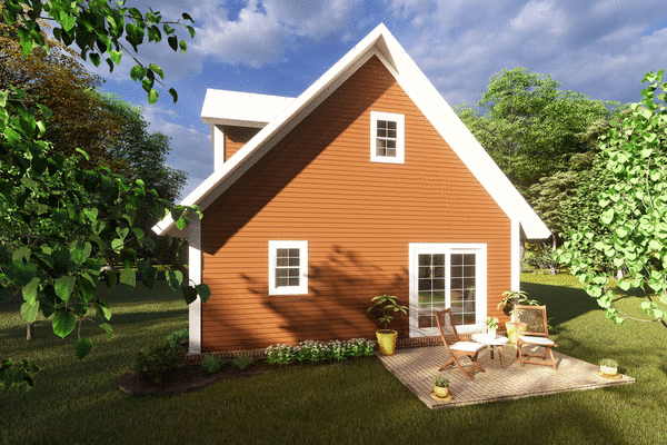 Rear Elevation for House Plan #240501