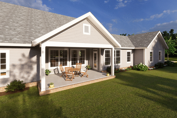 Rear Elevation for House Plan #246623