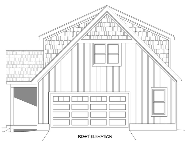 Right Elevation for House Plan #690562