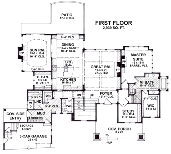 Main Floor Plan for House Plan #285614