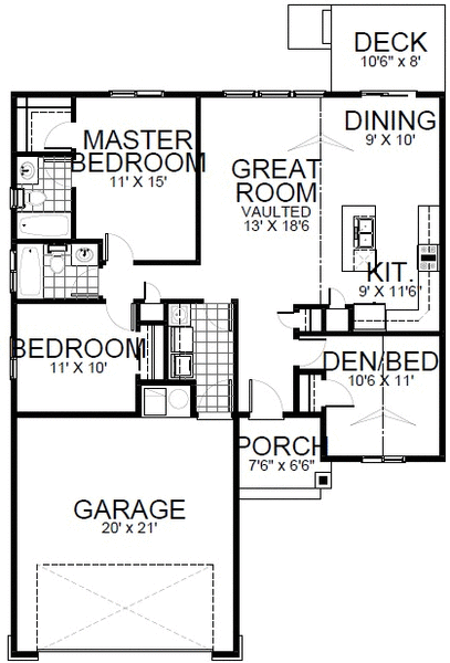 Main Floor Plan for House Plan #801321