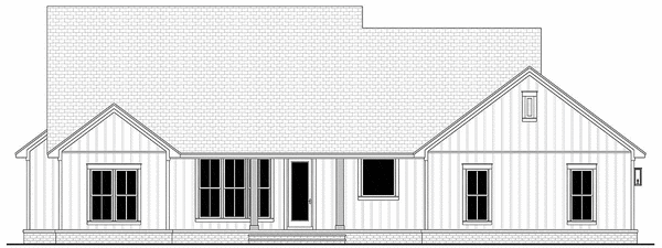 Rear Elevation for House Plan #304912
