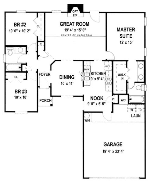 Main Floor Plan for House Plan #862231
