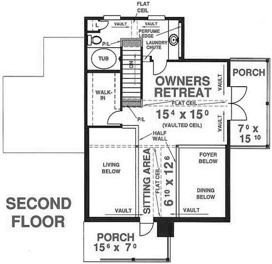 Second Floor Plan for House Plan #869171