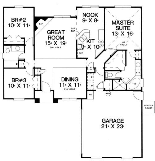 Main Floor Plan for House Plan #863161