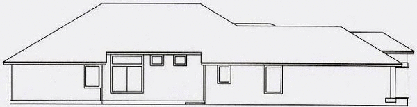 Left Elevation for House Plan #869161