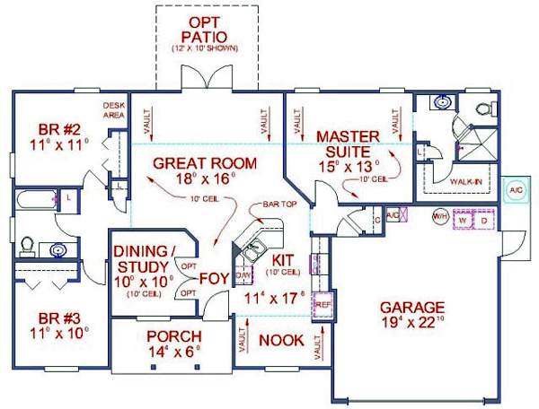 Main Floor Plan for House Plan #868541