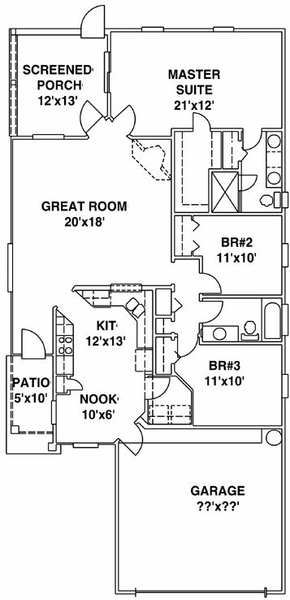 Main Floor Plan for House Plan #865941