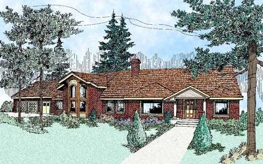 Full Rendering for House Plan #160904