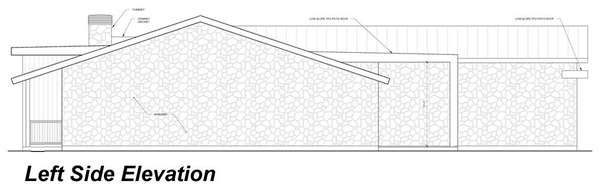 Left Elevation for House Plan #158833