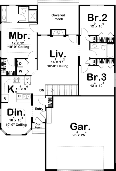 Main Floor Plan for House Plan #707231