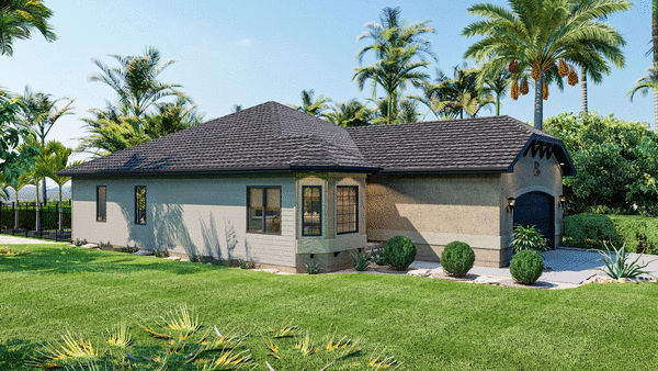 Left Elevation for House Plan #707231