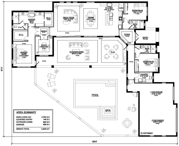 Main Floor Plan for House Plan #912972