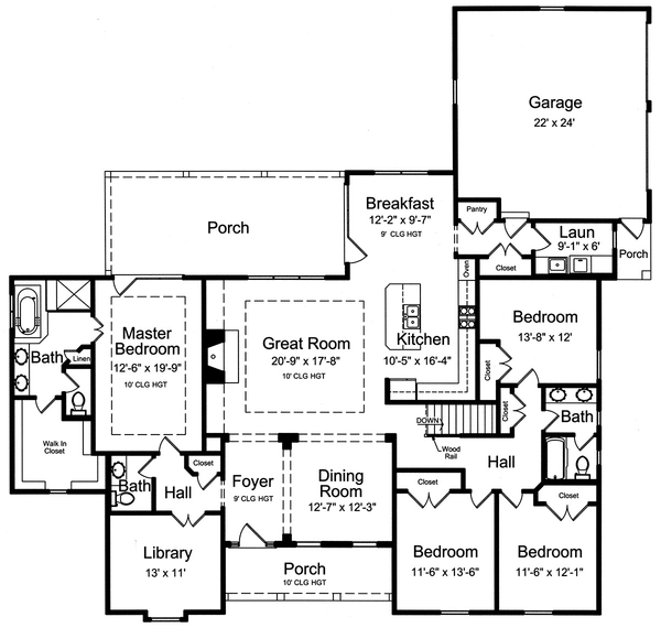 Main Floor Plan for House Plan #531952