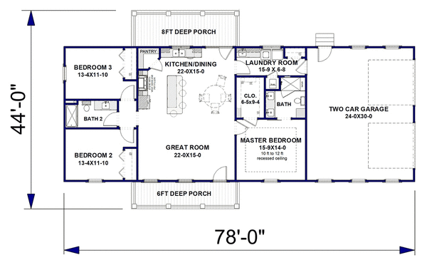 Main Floor Plan for House Plan #431261