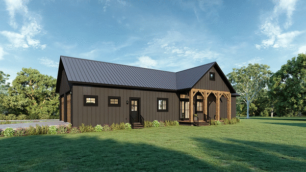Rear Elevation for House Plan #431261