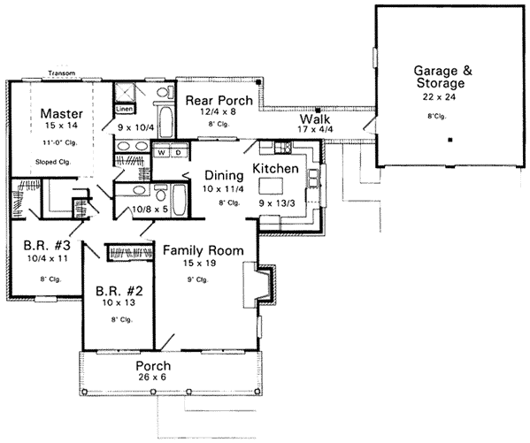 Main Floor Plan for House Plan #116041