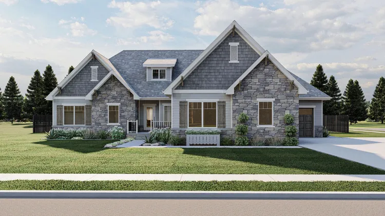 Full Rendering for House Plan #709512