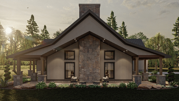 Left Elevation for House Plan #708572